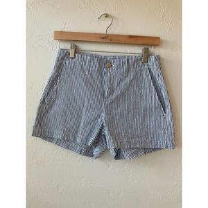 L'AGENCE Alondra Trouser Blue and White Striped Shorts NWT